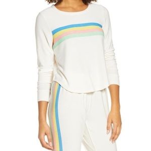 CHASER Long sleeve rainbow stripe shirt